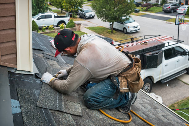 Professional Roofing technician working in Lumberville, PA